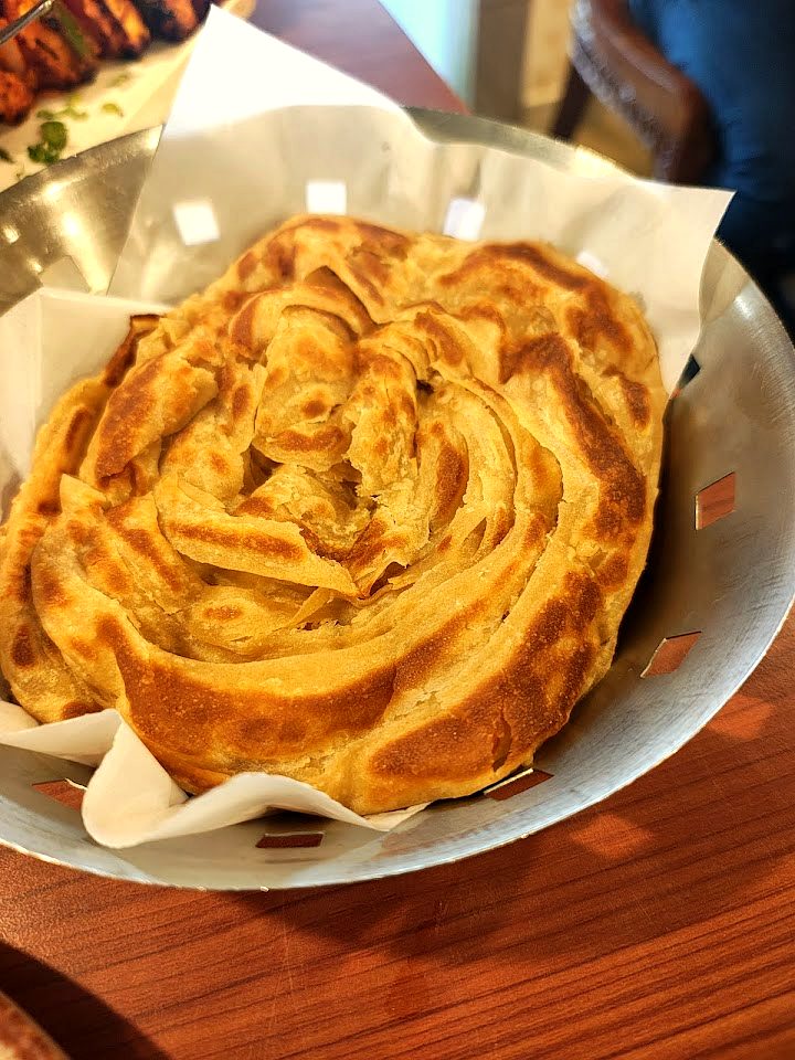 Golden fried plates from the kitchen