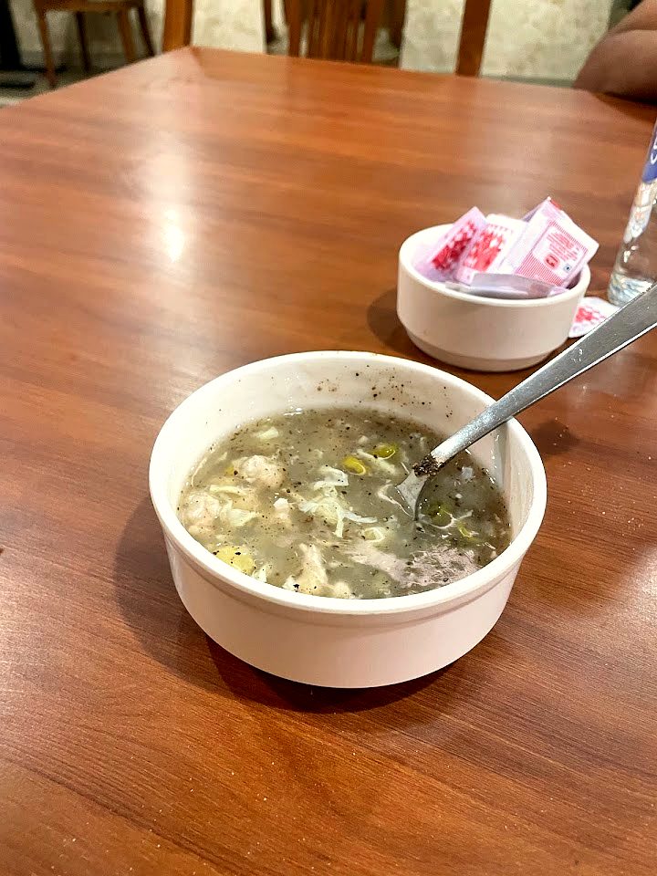 A warm stew served in a bowl